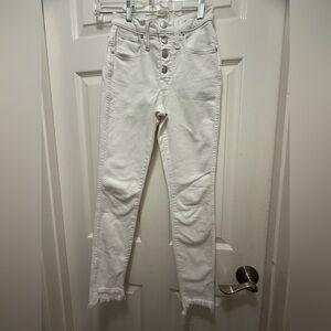 Madewell White Cropped Denim Pants‎